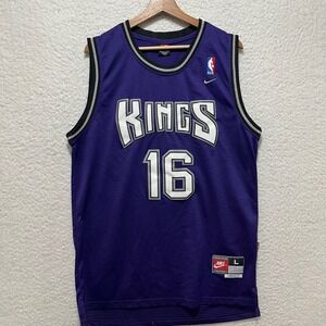VTG‎ Nike Sacramento Kings Peja Stojakovic 16 Purple Basketball Jersey Men's L